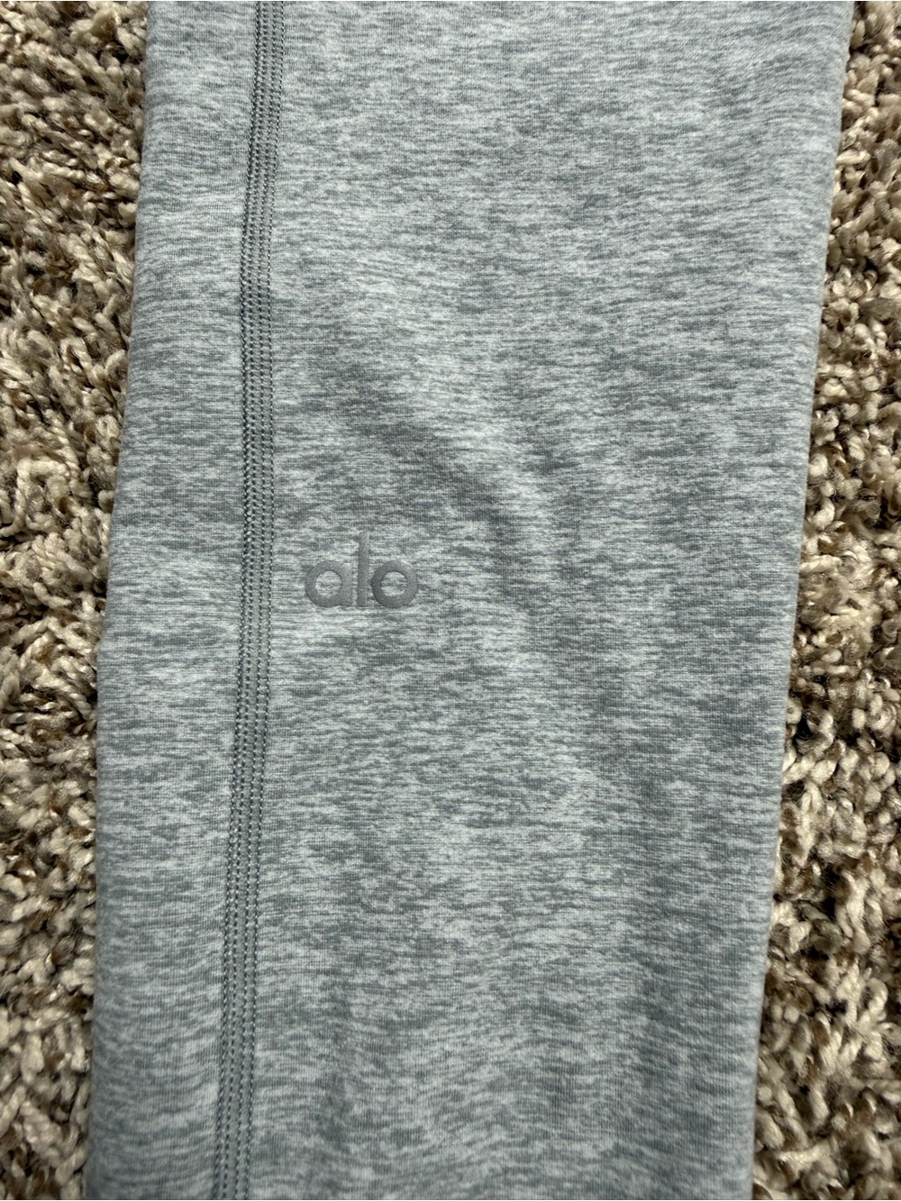 Alo Yoga High Waisted Alosoft Lounge Leggings Athletic Heather Gray - Picture 7 of 7